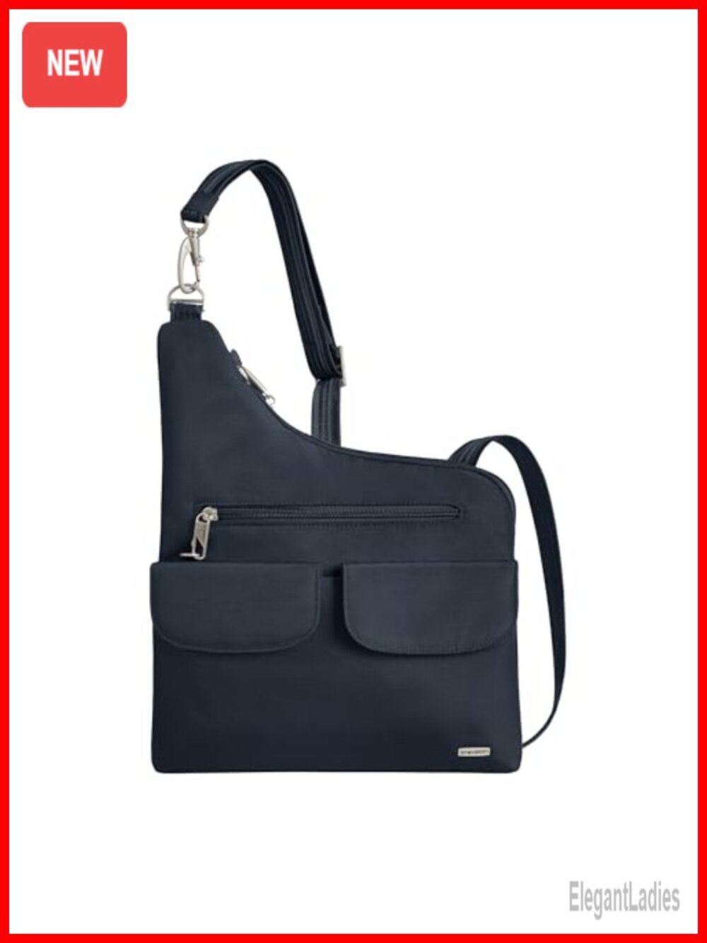 Anti-Theft Crossbody Bag Locking Zippers RFID Slash Resistant Travel Purse